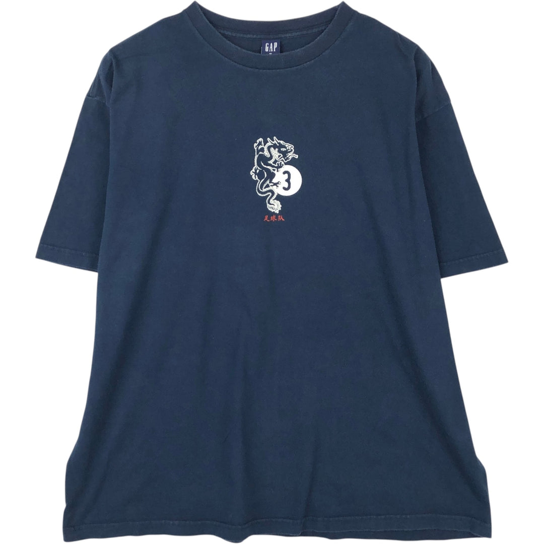 2000'S GAP Old Gap Short-Sleeve Printed T-Shirt, Men's Size XL (approx.) cotton navy blue type Vintage Second Hand