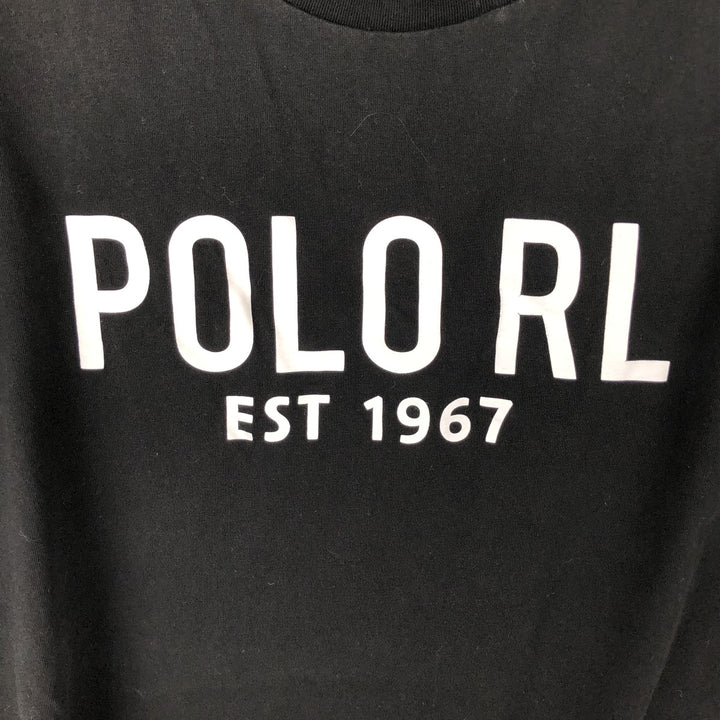 Ralph Lauren POLO RALPH LAUREN CLASSIC FIT short-sleeved logo T-shirt, men's size L unclear black type Vintage Second Hand