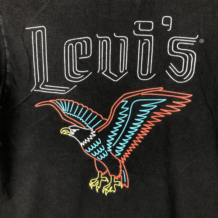 Levi's Eagle Pattern Print T-Shirt, Men's Size M (approx.) cotton black type Vintage Second Hand