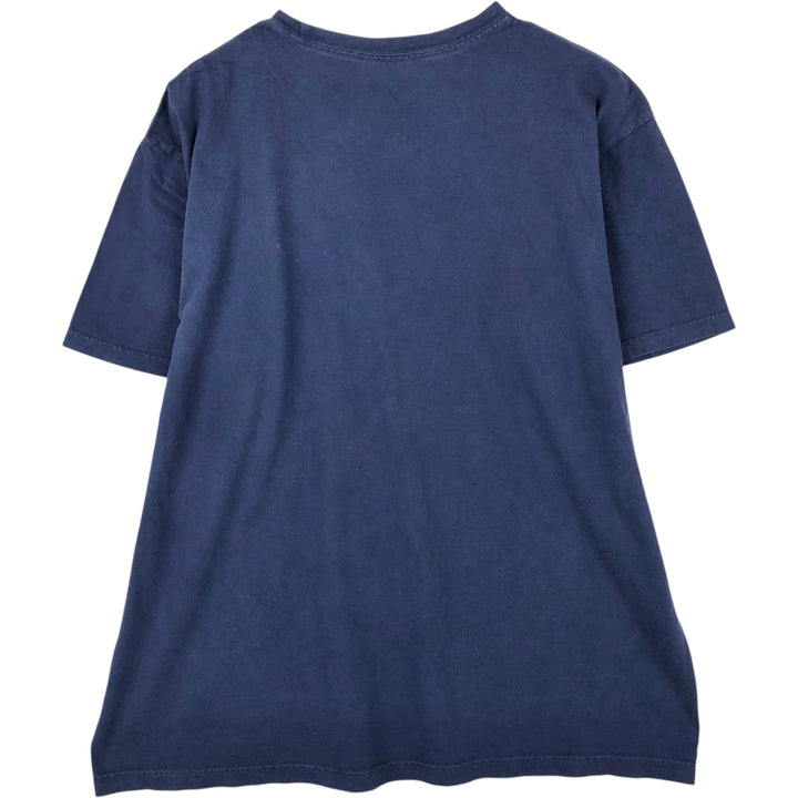 Ralph Lauren POLO by Ralph Lauren Short-Sleeve T-Shirt with One-Point Logo, Made in USA, Men's Size L (approx.) cotton navy blue type Vintage Second Hand