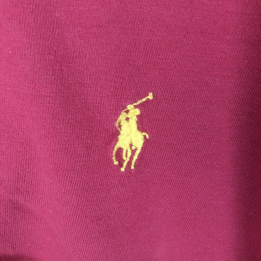 Ralph Lauren POLO by Ralph Lauren Short-Sleeve T-Shirt with One-Point Logo, Men's Size XL (approx.) cotton pink type Vintage Second Hand