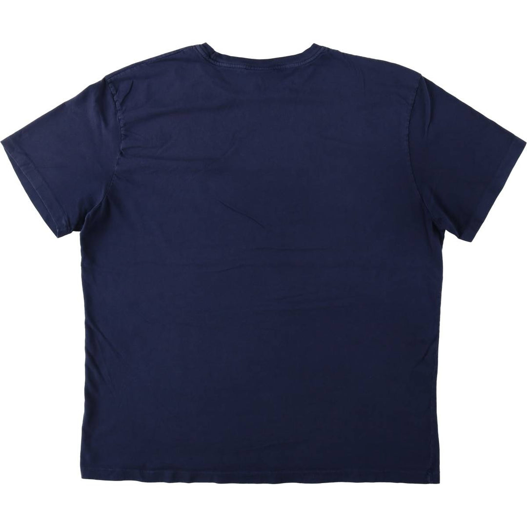 Ralph Lauren POLO by Ralph Lauren short sleeve one point logo T-shirt men's L size cotton navy blue type Vintage Second Hand