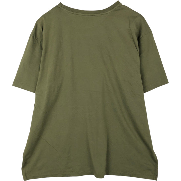 Ralph Lauren POLO by Ralph Lauren short-sleeved one-point logo T-shirt, men's size XXL cotton Khaki type Vintage Second Hand