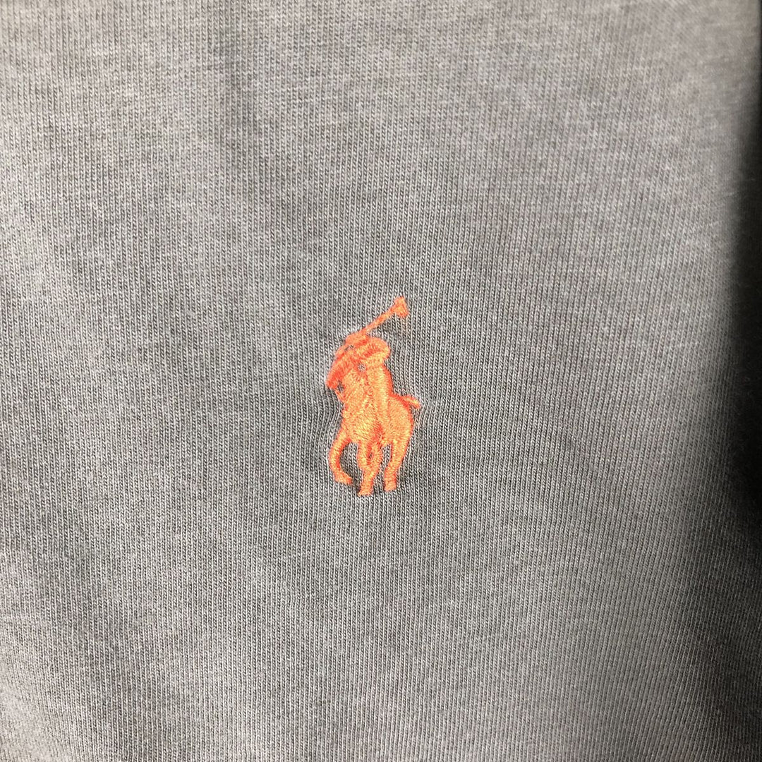 Ralph Lauren POLO by Ralph Lauren short-sleeved one-point logo T-shirt, men's size XXL cotton Khaki type Vintage Second Hand