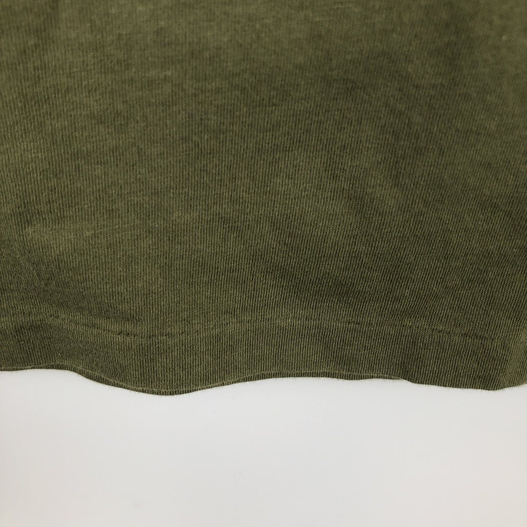 Ralph Lauren POLO by Ralph Lauren short-sleeved one-point logo T-shirt, men's size XXL cotton Khaki type Vintage Second Hand