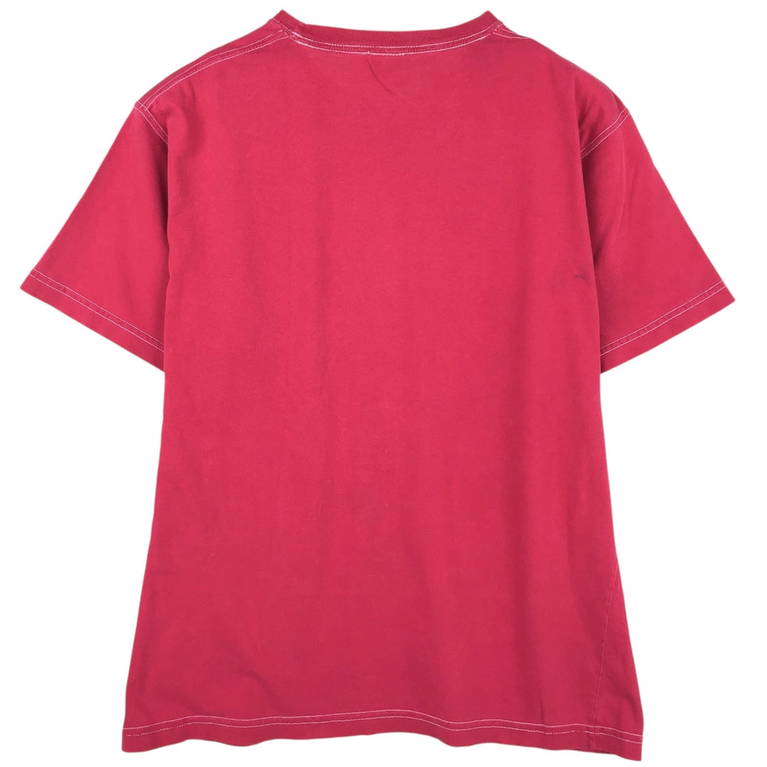 Ralph Lauren CHAPS Short-Sleeve T-Shirt with One-Point Logo Pocket, Men's Size M (approx.) cotton red type Vintage Second Hand