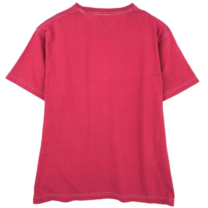 Ralph Lauren CHAPS Short-Sleeve T-Shirt with One-Point Logo Pocket, Men's Size M (approx.) cotton red type Vintage Second Hand