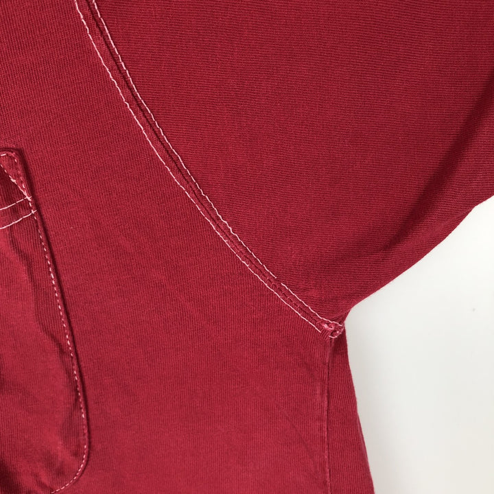 Ralph Lauren CHAPS Short-Sleeve T-Shirt with One-Point Logo Pocket, Men's Size M (approx.) cotton red type Vintage Second Hand