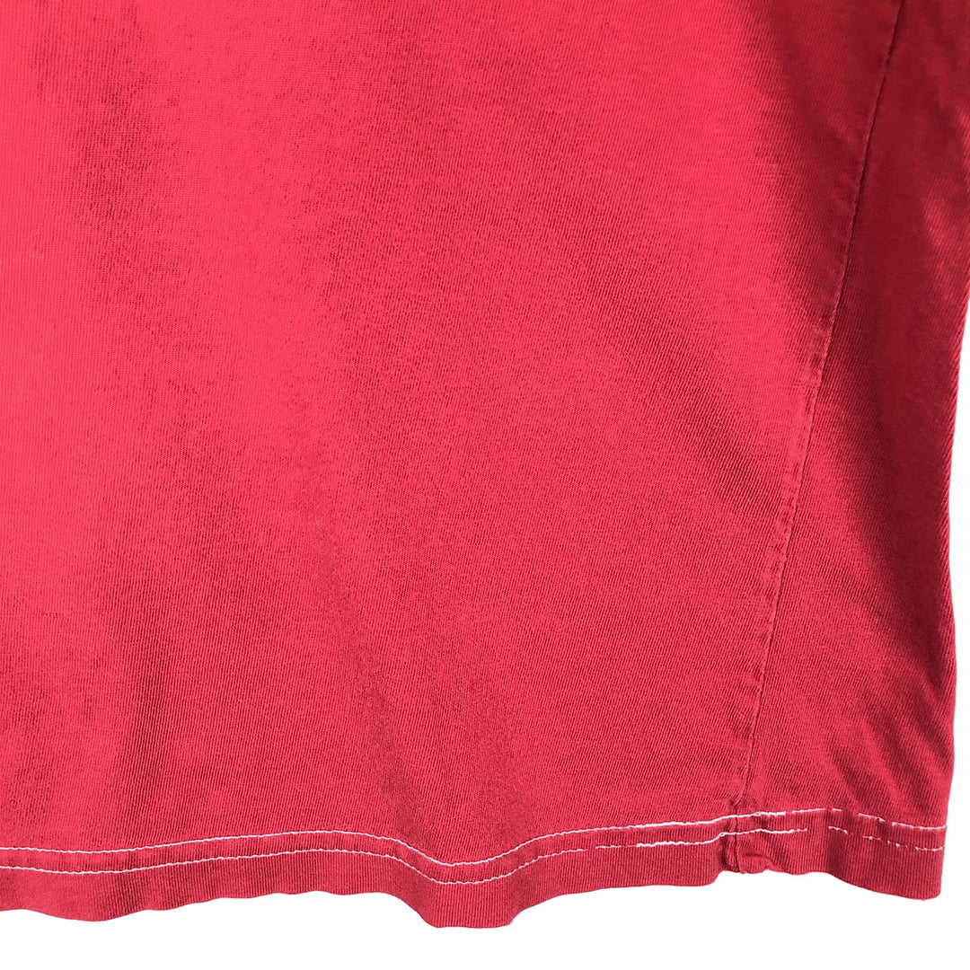 Ralph Lauren CHAPS Short-Sleeve T-Shirt with One-Point Logo Pocket, Men's Size M (approx.) cotton red type Vintage Second Hand