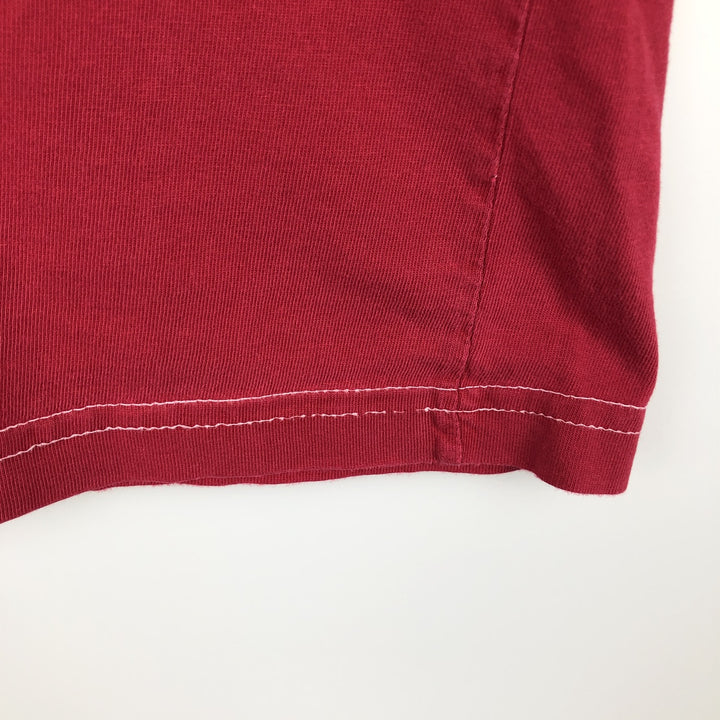 Ralph Lauren CHAPS Short-Sleeve T-Shirt with One-Point Logo Pocket, Men's Size M (approx.) cotton red type Vintage Second Hand