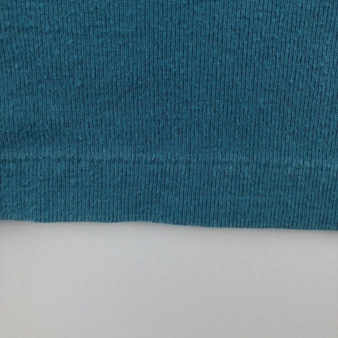 90'S LLBean Henley neck short sleeve T-shirt, men's XL size, vintage unclear blue type Vintage Second Hand