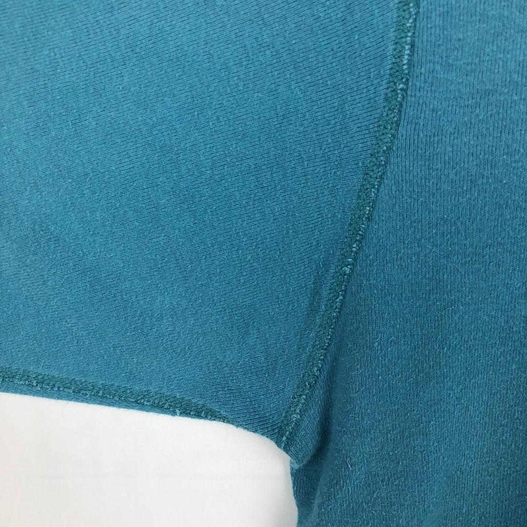 90'S LLBean Henley neck short sleeve T-shirt, men's XL size, vintage unclear blue type Vintage Second Hand