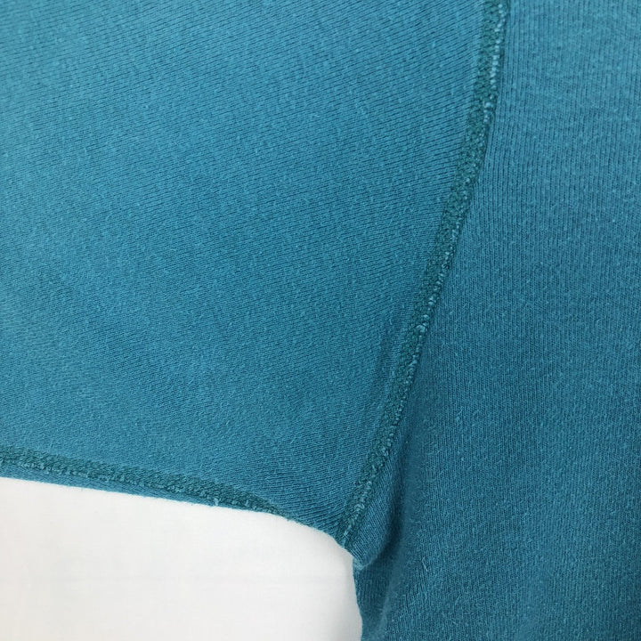 90'S LLBean Henley neck short sleeve T-shirt, men's XL size, vintage unclear blue type Vintage Second Hand