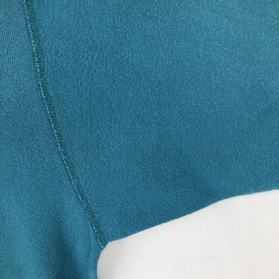 90'S LLBean Henley neck short sleeve T-shirt, men's XL size, vintage unclear blue type Vintage Second Hand