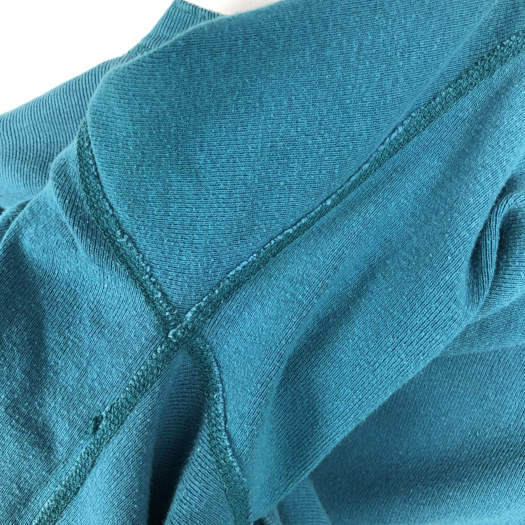 90'S LLBean Henley neck short sleeve T-shirt, men's XL size, vintage unclear blue type Vintage Second Hand