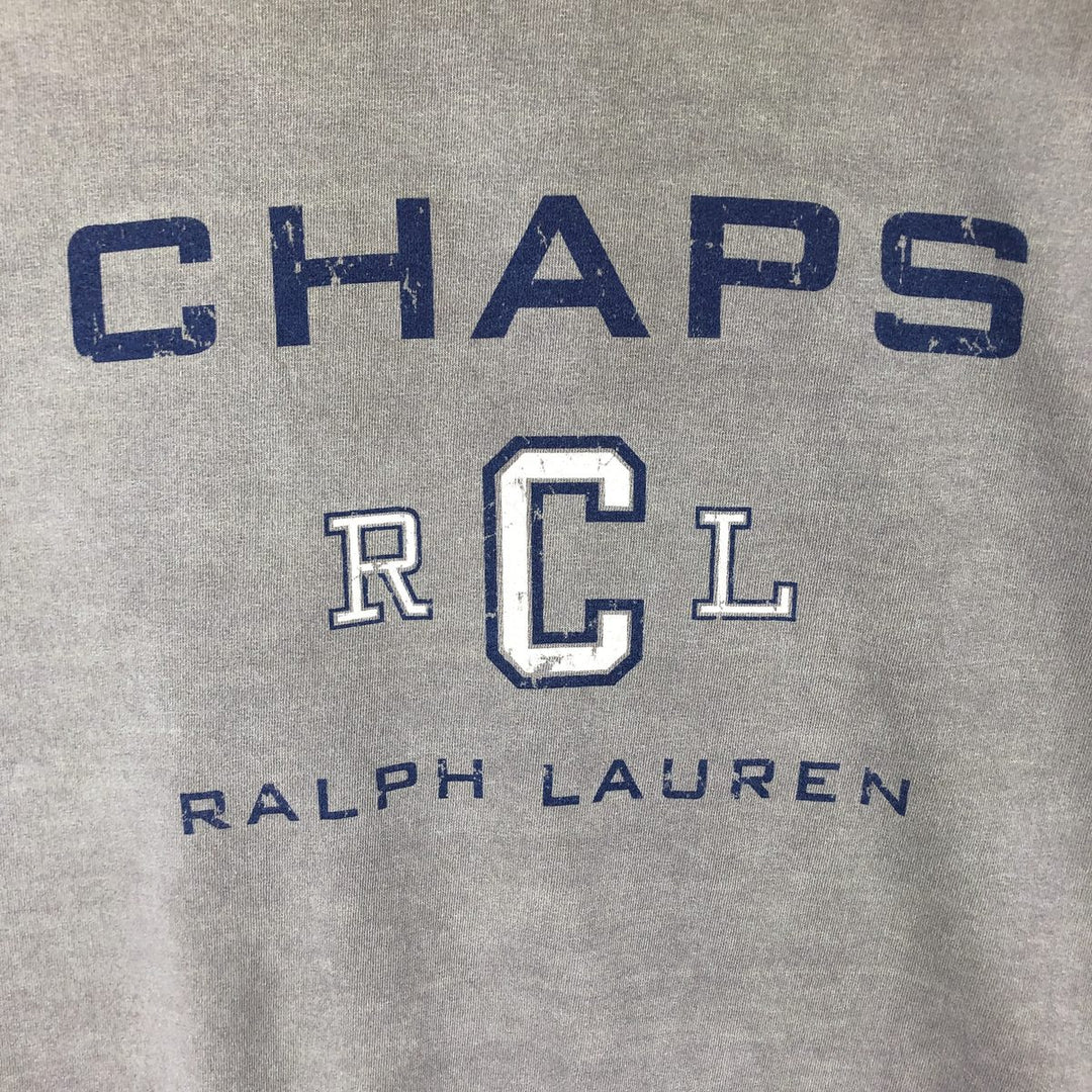 Ralph Lauren CHAPS Short-Sleeve Logo T-Shirt, Men's Size L (approx.) cotton Khaki type Vintage Second Hand