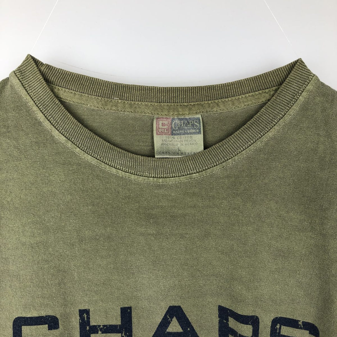 Ralph Lauren CHAPS Short-Sleeve Logo T-Shirt, Men's Size L (approx.) cotton Khaki type Vintage Second Hand