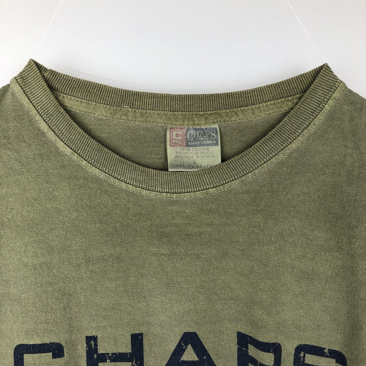 Ralph Lauren CHAPS Short-Sleeve Logo T-Shirt, Men's Size L (approx.) cotton Khaki type Vintage Second Hand