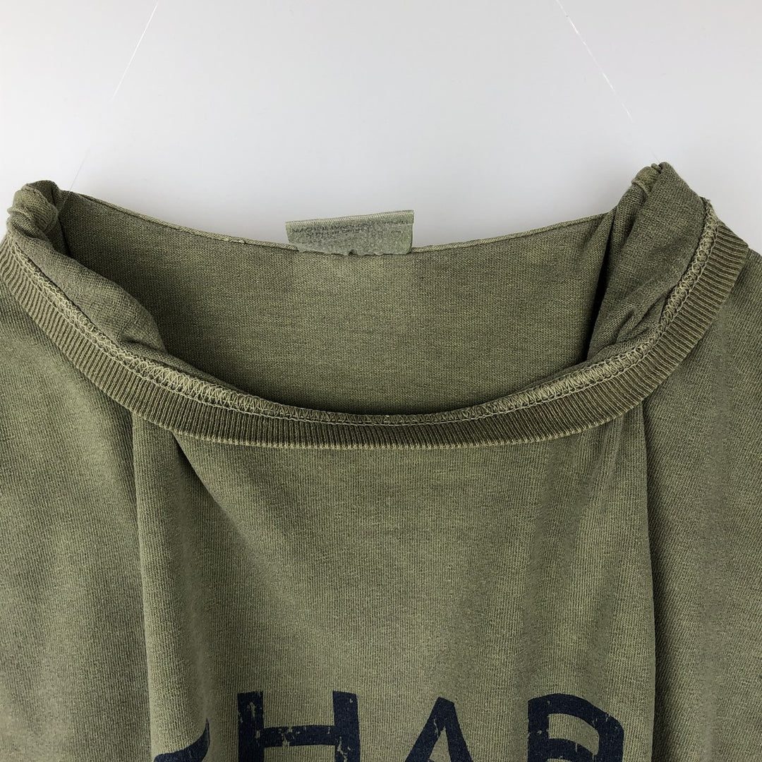 Ralph Lauren CHAPS Short-Sleeve Logo T-Shirt, Men's Size L (approx.) cotton Khaki type Vintage Second Hand
