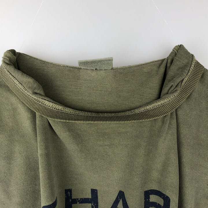 Ralph Lauren CHAPS Short-Sleeve Logo T-Shirt, Men's Size L (approx.) cotton Khaki type Vintage Second Hand