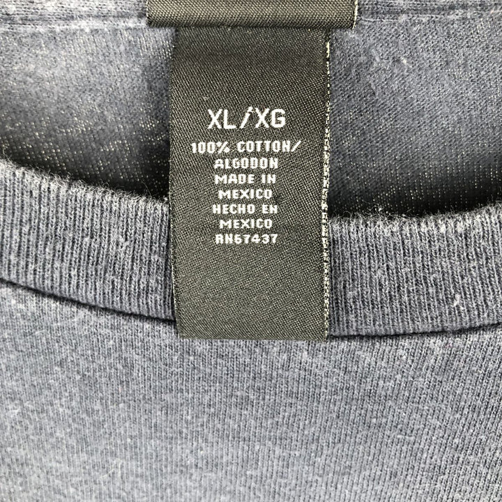 Ralph Lauren POLO JEANS COMPANY Leopard Pattern Short-Sleeve Logo T-Shirt, Men's Size XL (approx.) cotton navy blue type Vintage Second Hand