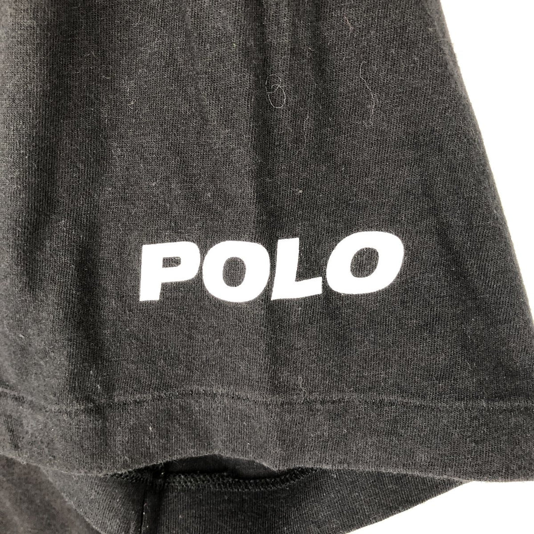 Ralph Lauren POLO SPORT fish print short-sleeved T-shirt, made in the USA, men's size L equivalent. cotton black type Vintage Second Hand