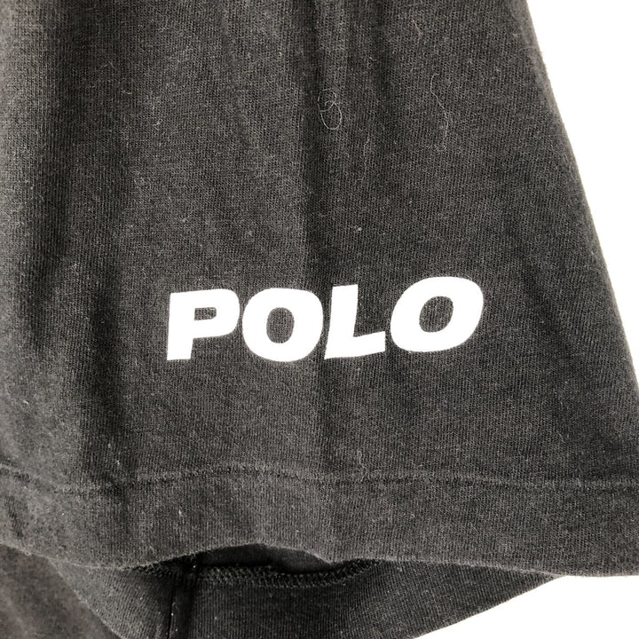 Ralph Lauren POLO SPORT fish print short-sleeved T-shirt, made in the USA, men's size L equivalent. cotton black type Vintage Second Hand