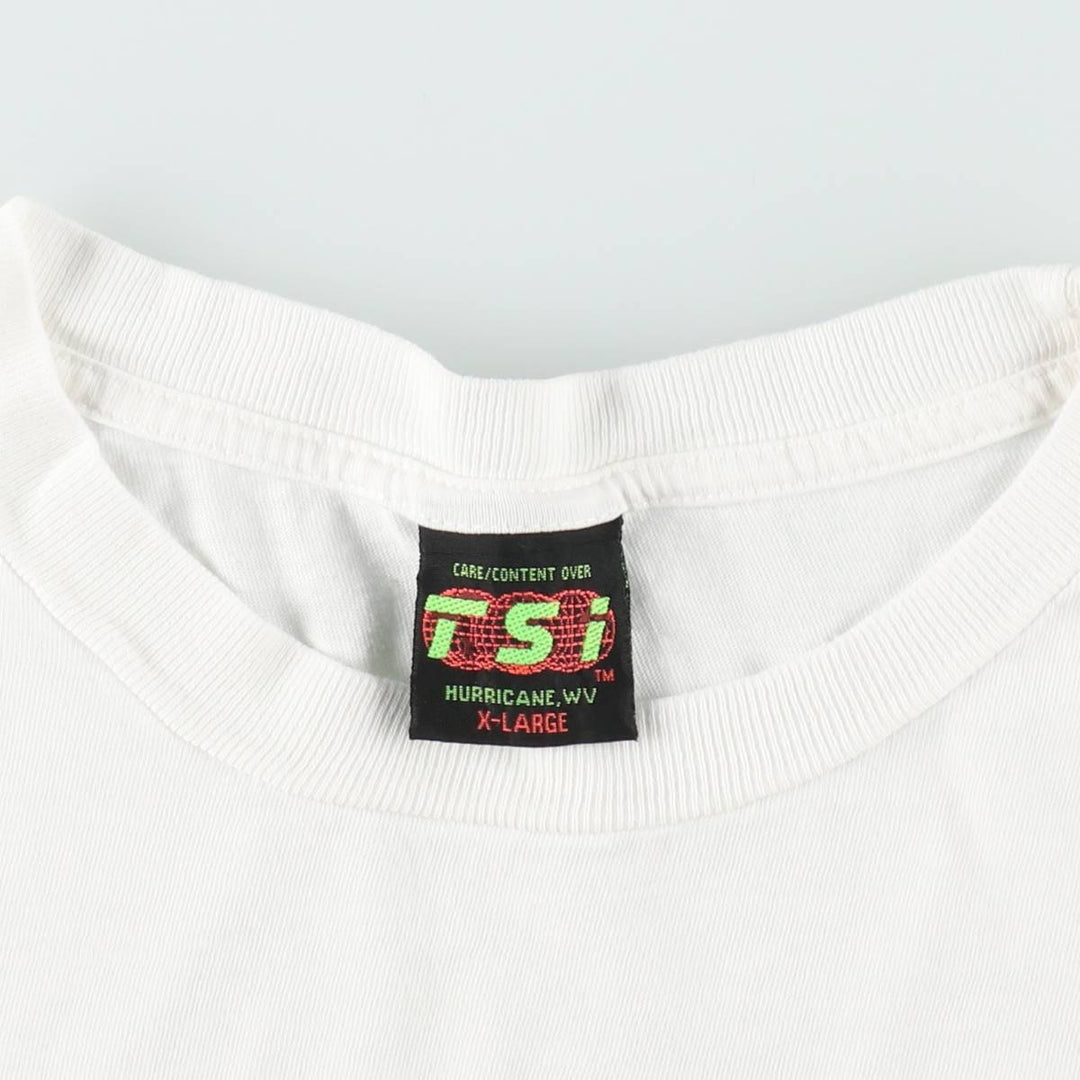 90'S TSI Print T-Shirt, Men's XL equivalent, Vintage cotton white type Vintage Second Hand