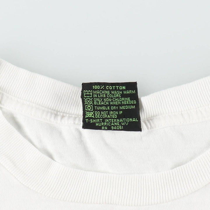 90'S TSI Print T-Shirt, Men's XL equivalent, Vintage cotton white type Vintage Second Hand