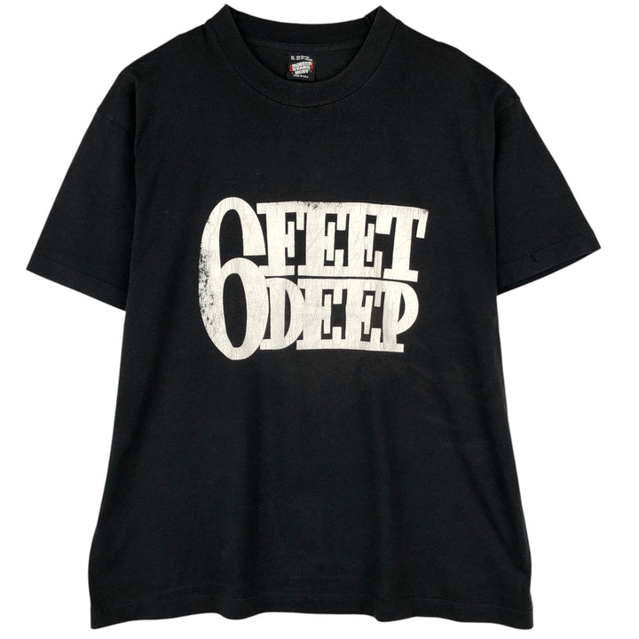 90'S SCREEN STARS Printed T-shirt Made in USA Men's XL Vintage cotton black type Vintage Second Hand