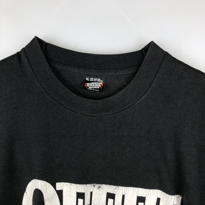 90'S SCREEN STARS Printed T-shirt Made in USA Men's XL Vintage cotton black type Vintage Second Hand