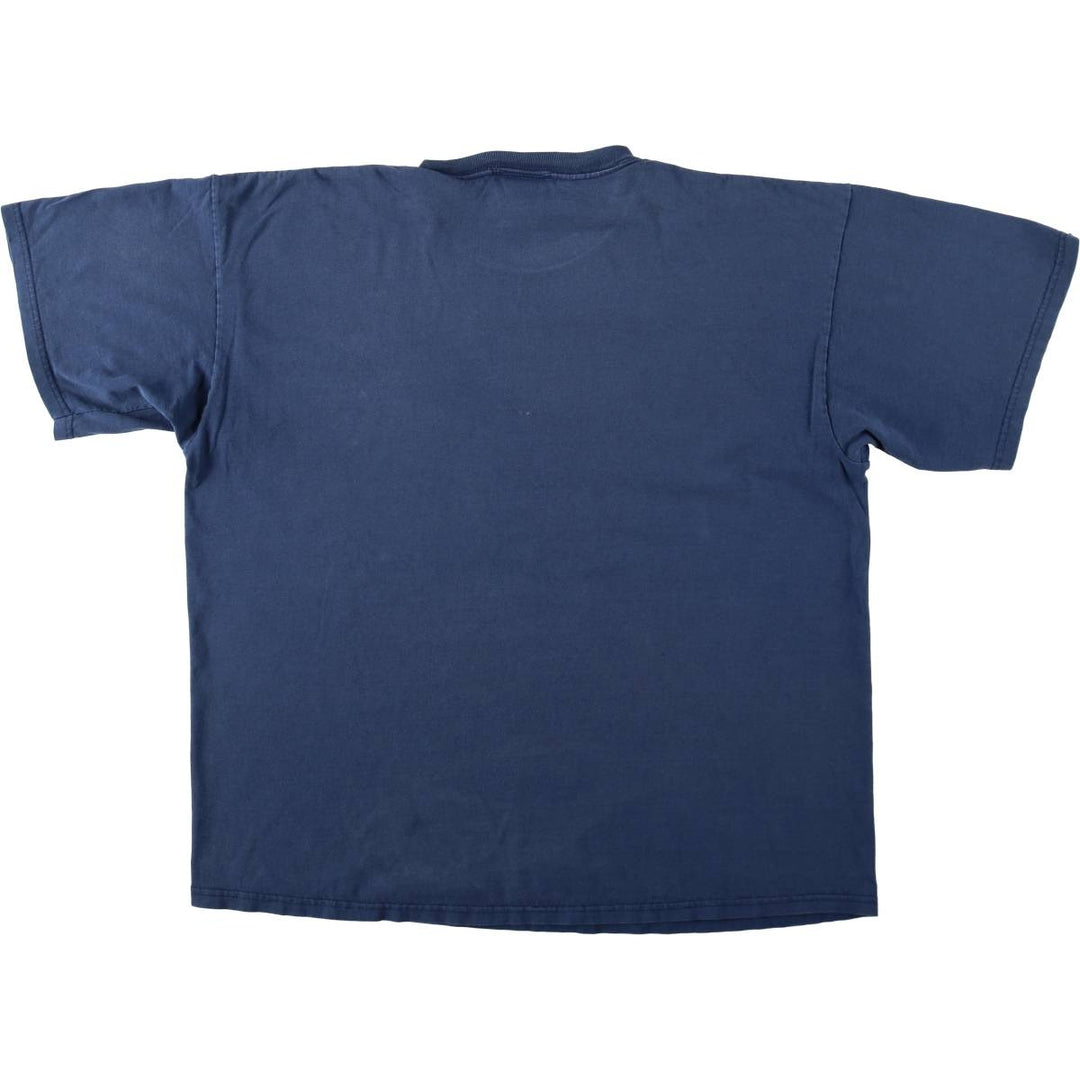 90'S Lee SPORT Print T-Shirt, Made in USA, Men's XL equivalent, Vintage cotton navy blue type Vintage Second Hand