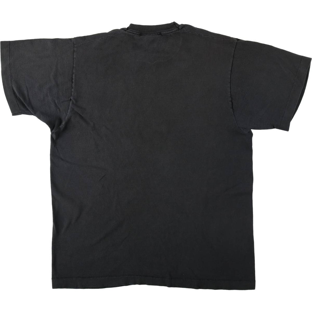 90'S Fruit of the Loom The Bull and Whistle Print T-Shirt, Made in USA, Men's Size L (approx.), Vintage cotton black type Vintage Second Hand