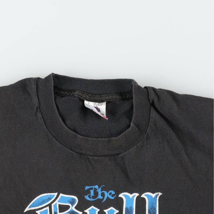 90'S Fruit of the Loom The Bull and Whistle Print T-Shirt, Made in USA, Men's Size L (approx.), Vintage cotton black type Vintage Second Hand