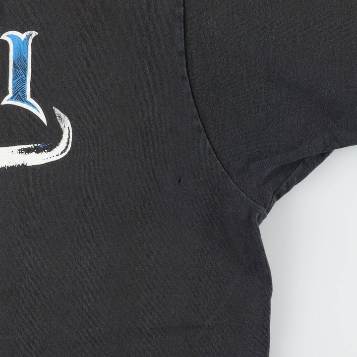 90'S Fruit of the Loom The Bull and Whistle Print T-Shirt, Made in USA, Men's Size L (approx.), Vintage cotton black type Vintage Second Hand
