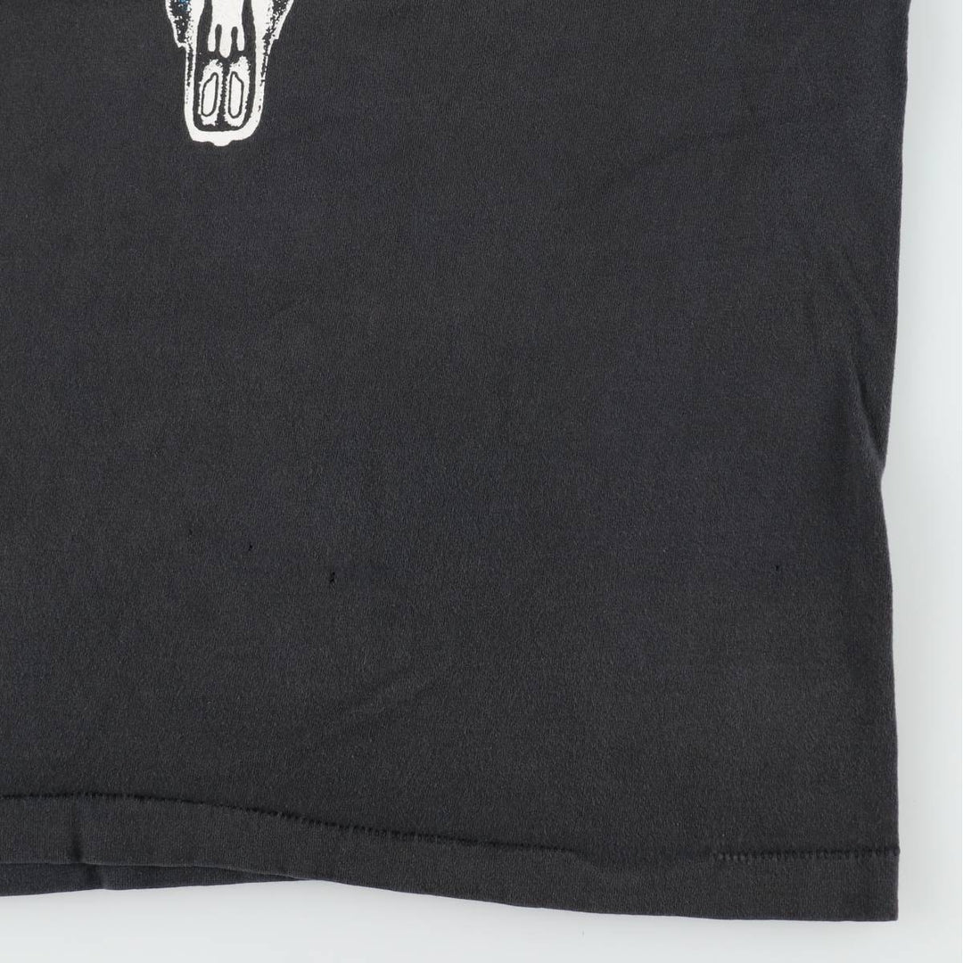 90'S Fruit of the Loom The Bull and Whistle Print T-Shirt, Made in USA, Men's Size L (approx.), Vintage cotton black type Vintage Second Hand