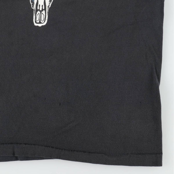 90'S Fruit of the Loom The Bull and Whistle Print T-Shirt, Made in USA, Men's Size L (approx.), Vintage cotton black type Vintage Second Hand
