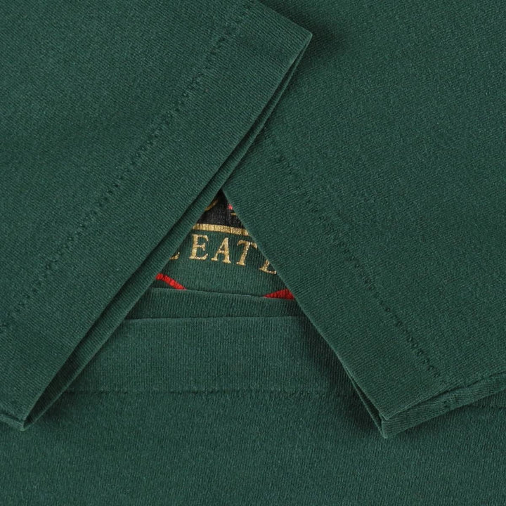 90'S Fruit of the Loom THE BOSTON LOBSTER POUND Print T-Shirt, Made in USA, Men's Size L (approx.) cotton green type Vintage Second Hand