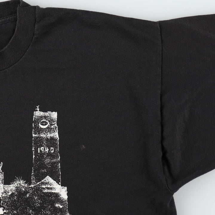 2000'S Fruit of the Loom Best Coral Castle Print T-Shirt, Men's Size XL (approx.) cotton black type Vintage Second Hand