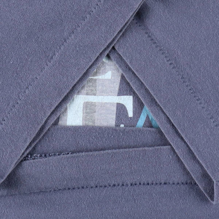 90'S Fruit of the Loom printed T-shirt, made in the USA, men's XL size, vintage cotton Navy blue Vintage Second Hand
