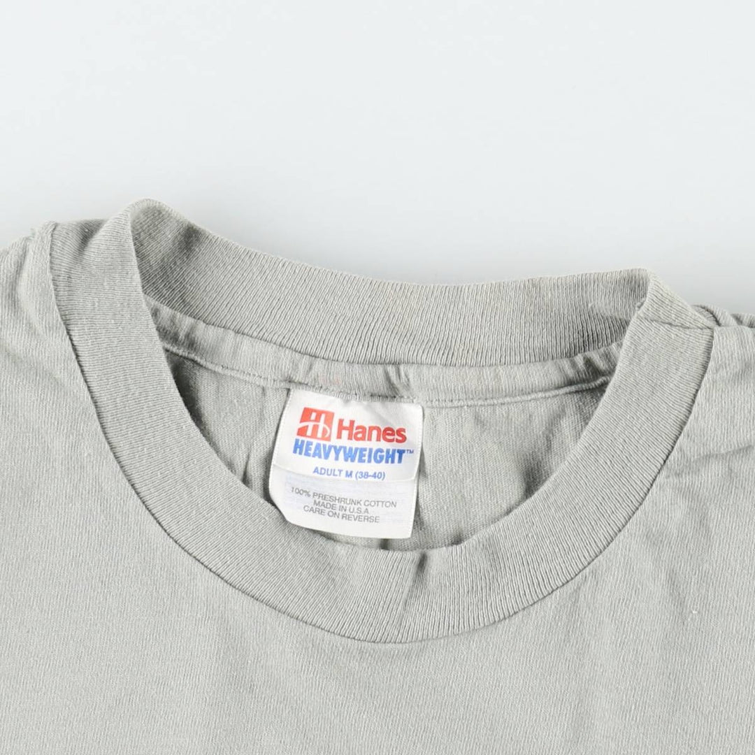 90'S Hanes Heavyweight Beverly Hills Print T-Shirt, Made in USA, Men's Size M (approx.), Vintage cotton Khaki type sage green Vintage Second Hand