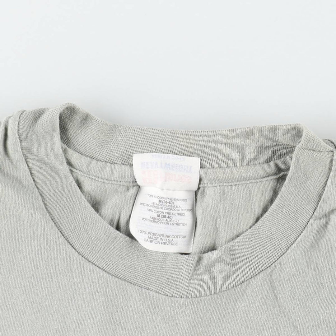 90'S Hanes Heavyweight Beverly Hills Print T-Shirt, Made in USA, Men's Size M (approx.), Vintage cotton Khaki type sage green Vintage Second Hand
