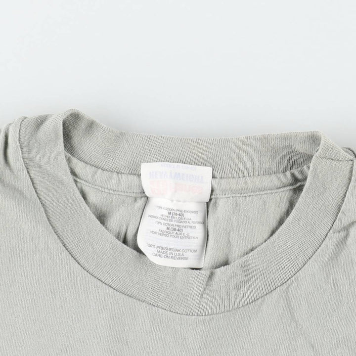 90'S Hanes Heavyweight Beverly Hills Print T-Shirt, Made in USA, Men's Size M (approx.), Vintage cotton Khaki type sage green Vintage Second Hand