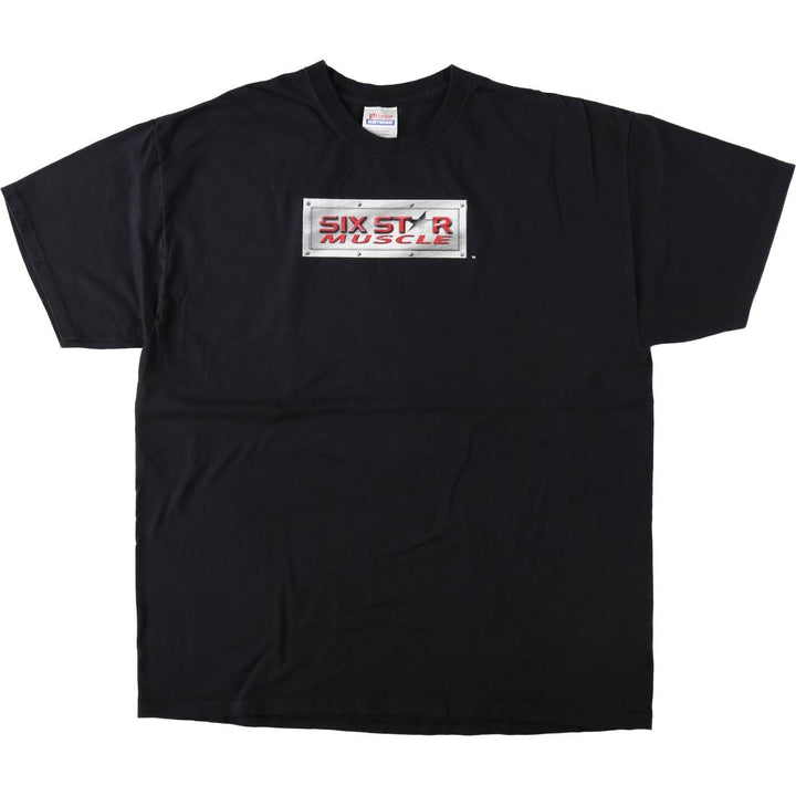 90s-00'S Hanes Heavyweight Printed T-Shirt, Men's Size XL (approx.) cotton black type Vintage Second Hand
