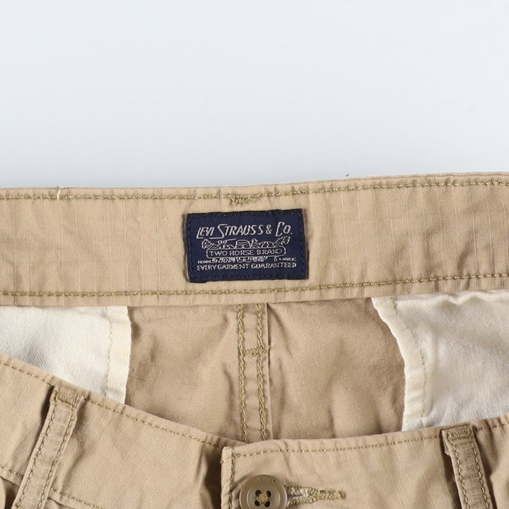 Levi's cargo shorts, men's size W32 (approx.) cotton Beige type Vintage Second Hand