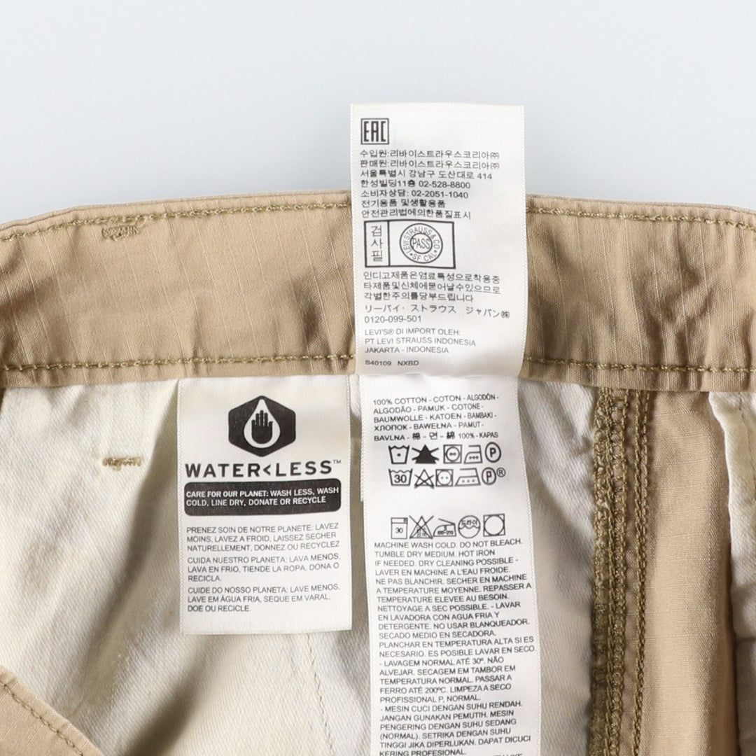 Levi's cargo shorts, men's size W32 (approx.) cotton Beige type Vintage Second Hand