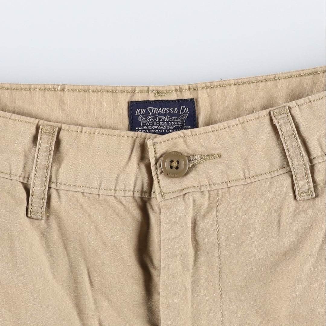Levi's cargo shorts, men's size W32 (approx.) cotton Beige type Vintage Second Hand