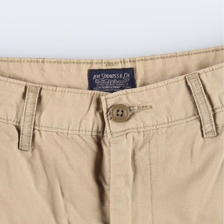 Levi's cargo shorts, men's size W32 (approx.) cotton Beige type Vintage Second Hand