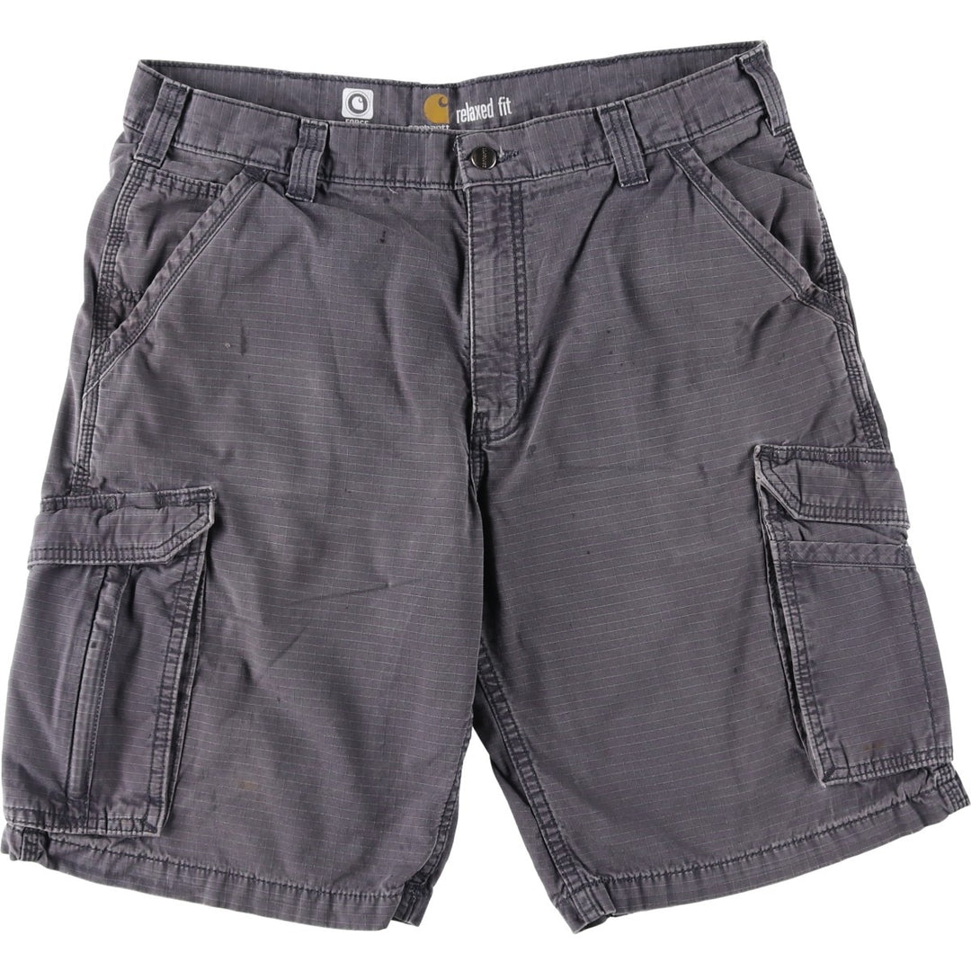 Carhartt Relaxed Fit Ripstop Cargo Shorts (Men's W36 equivalent) cotton gray type Vintage Second Hand