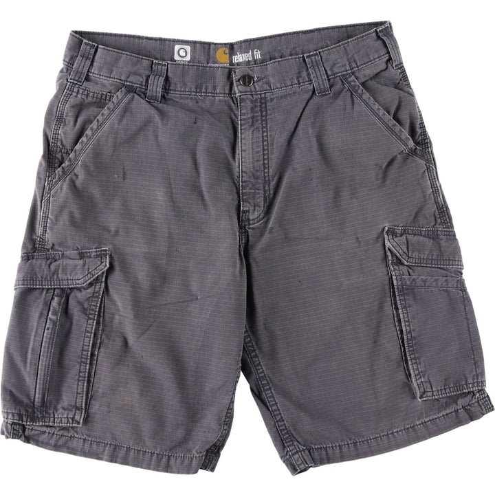 Carhartt Relaxed Fit Ripstop Cargo Shorts (Men's W36 equivalent) cotton gray type Vintage Second Hand